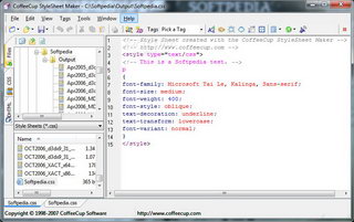 CoffeeCup StyleSheet Maker