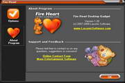 Fire Heart Desktop Gadget