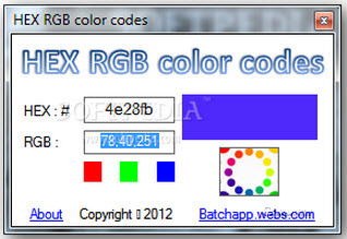 rgbɫѯձ(HEXRGBcolorcodes)ذ