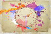 Water Color Clock ScreenSaver for MAC