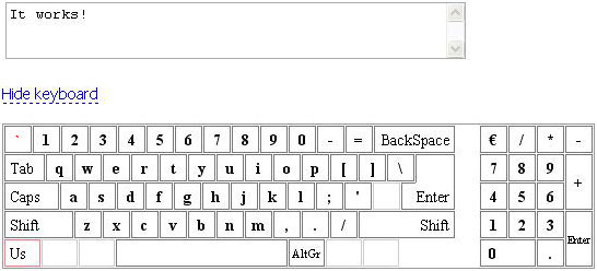 javascript VirtualKeyboard