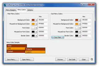 CoffeeCup Free DHTML Menu Builder