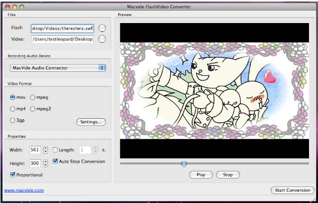 Macvide Video Flash Converter