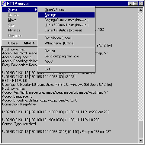 Small HTTP server